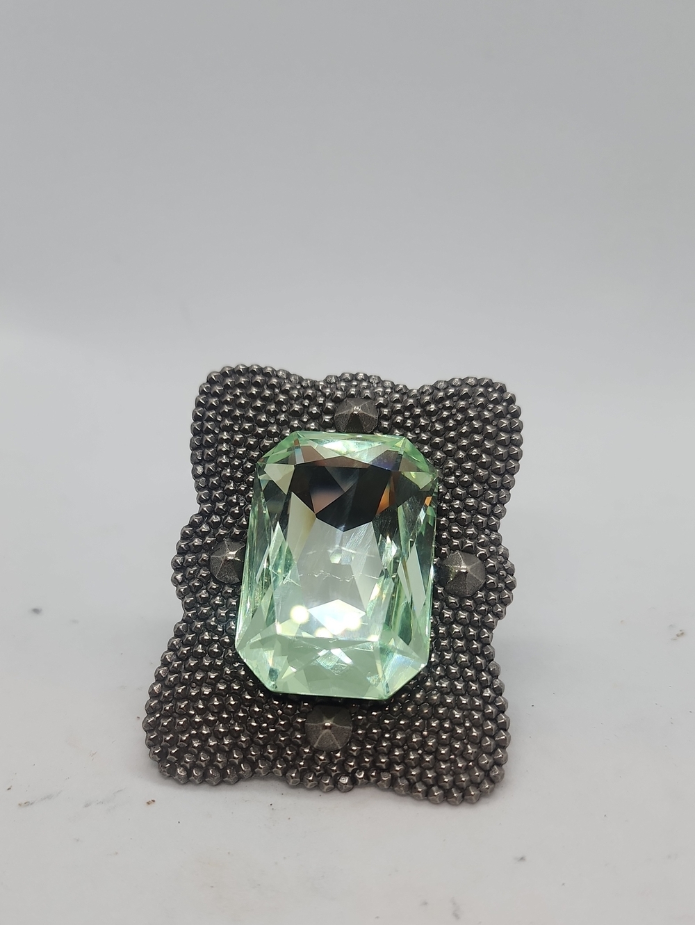 GASOLINE GLAMOUR LIME FORTUNE TELLER MAXI RECTANGLE RING🔮🔮🔮💚